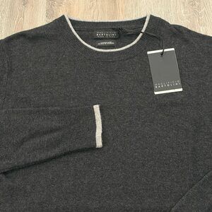 Maglificio Bartolini Cashmere Blend Sweater Mens Large Dark Gray Crewneck Italy